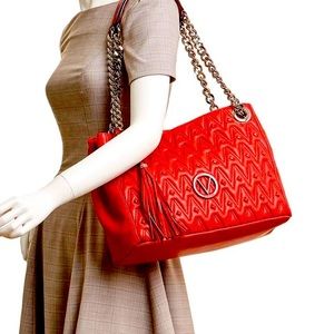 Authentic Valentino by Mario Valentino Luisa Studs VA 6109 D Bag in Red